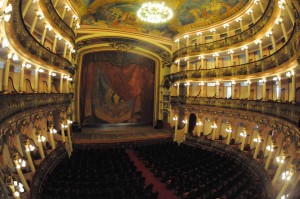 Inside the opera house in Manaus