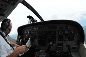 Being co-pilot meant I got a great view of . . . the pilot filling out paper work.