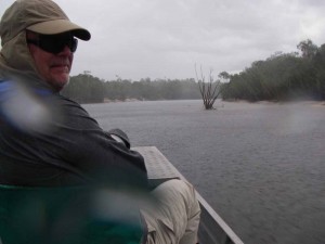 Mark enjoying the rain.