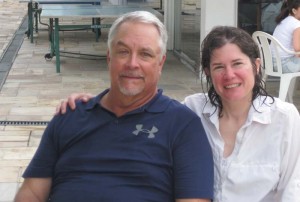 Mark and I at the Tropical Manaus.  Photo by some nice lady.