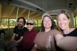 Family selfie at the zoo.