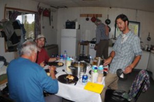 Fresh lake trout for dinner.