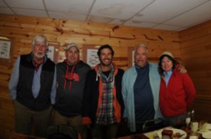 Jack, Terry, Arthur, Mark and me at the lodge.