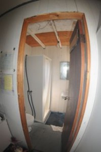 Bathroom at the Kasba Lake Outpost Cabin.