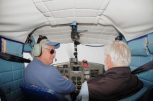 Larry, left, our pilot.  That's our friend, Jack, on the right.